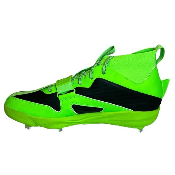 adidas Adizero Edge + METAL Solar Green/Black Baseball Cleats Size 14 JS4119 main image 10